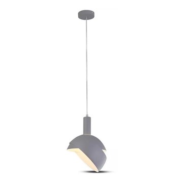 Lampadario su corda 1xE14/60W/230V grigio