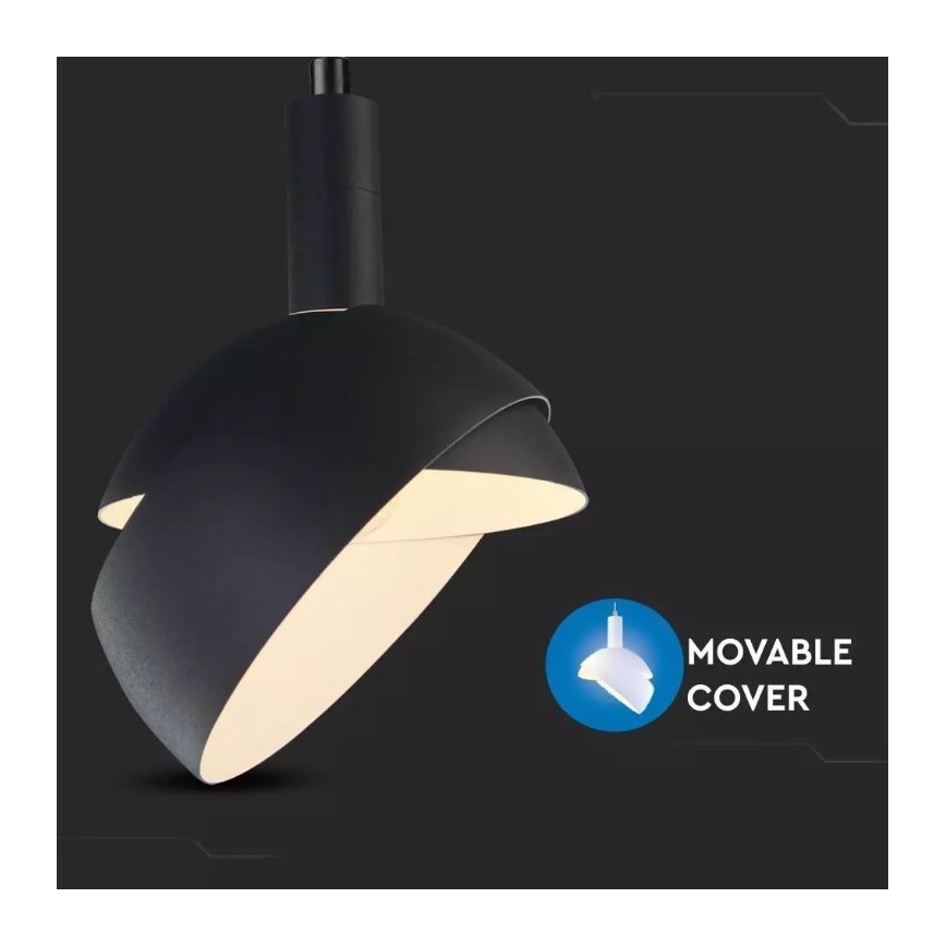 Lampadario su corda 1xE14/60W/230V nero