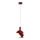 Lampadario su corda 1xE14/60W/230V rosso