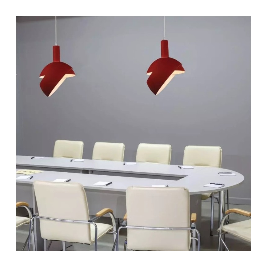 Lampadario su corda 1xE14/60W/230V rosso