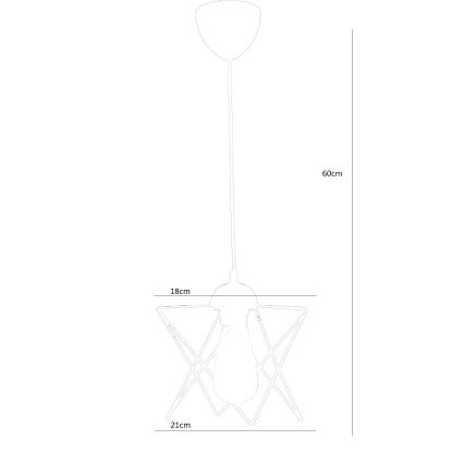 Lampadario su corda  1xE27/60W/230V