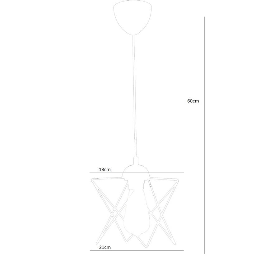 Lampadario su corda  1xE27/60W/230V