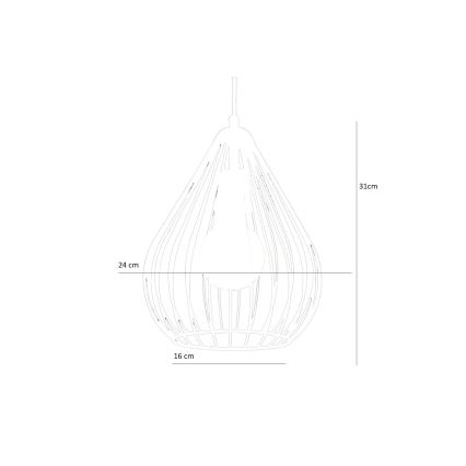 Lampadario su corda  1xE27/60W/230V