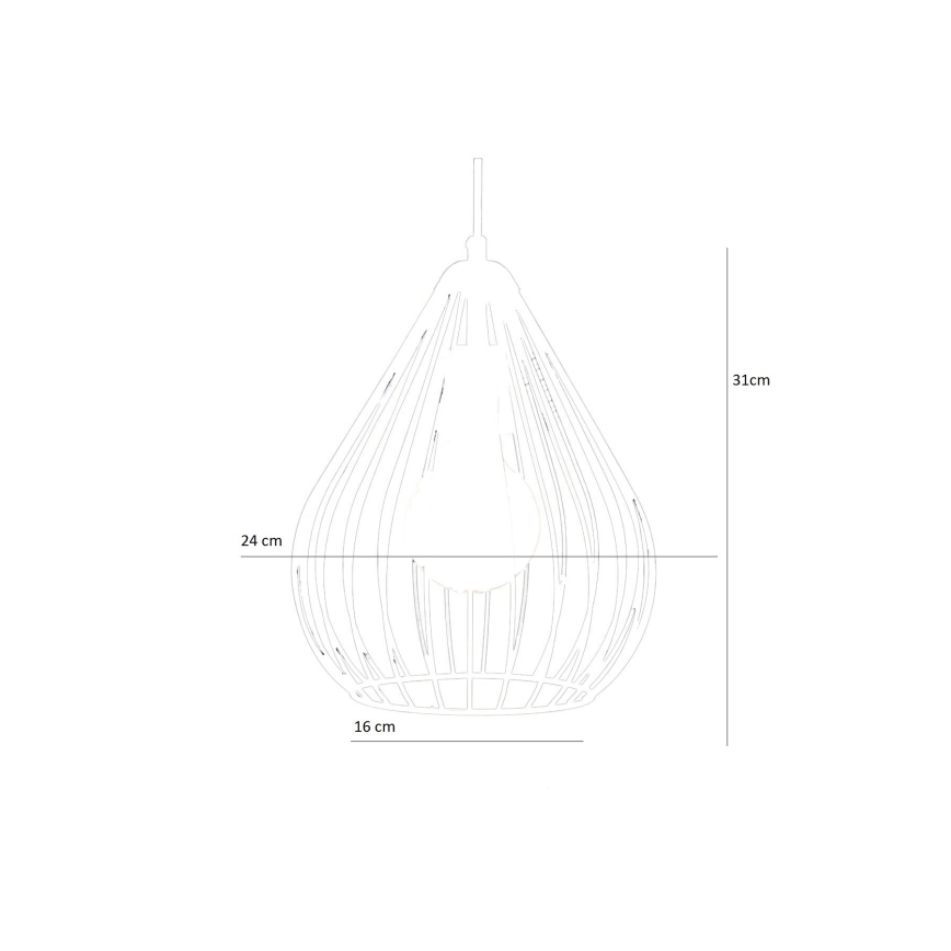 Lampadario su corda  1xE27/60W/230V