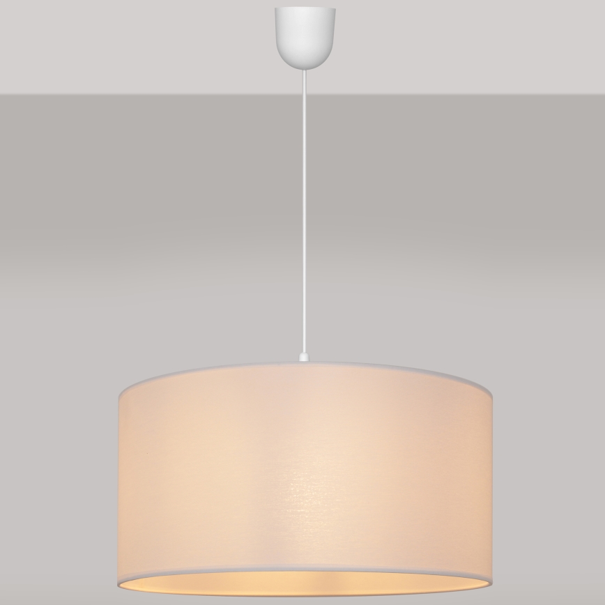 Lampadario su corda ALBA 1xE27/15W/230V d. 40 cm bianco