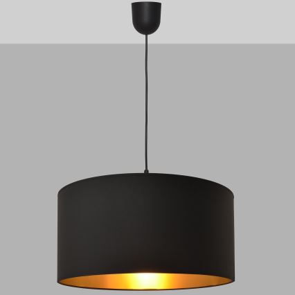 Lampadario su corda ALBA 1xE27/15W/230V d. 40 cm nero/oro