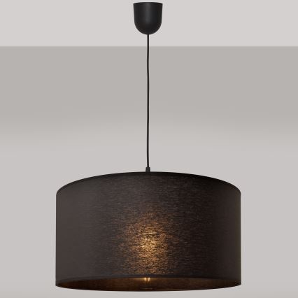 Lampadario su corda ALBA 1xE27/60W/230V d. 40 cm nero