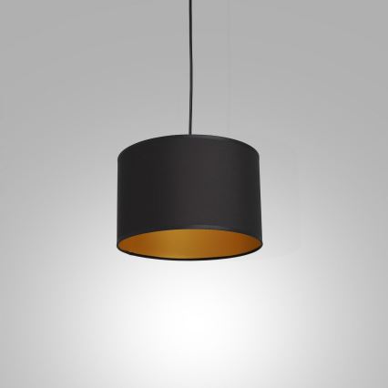 Lampadario su corda  ARDEN 1xE27/60W/230V d. 25 cm nero/dorato