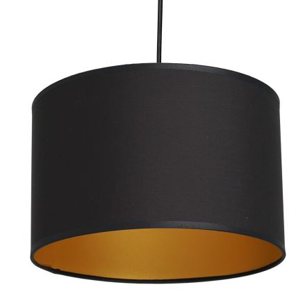 Lampadario su corda  ARDEN 1xE27/60W/230V d. 25 cm nero/dorato