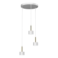 Lampadario su corda ARENA 3xGX53/11W/230V bianco/oro