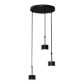 Lampadario su corda ARENA 3xGX53/11W/230V nero/oro