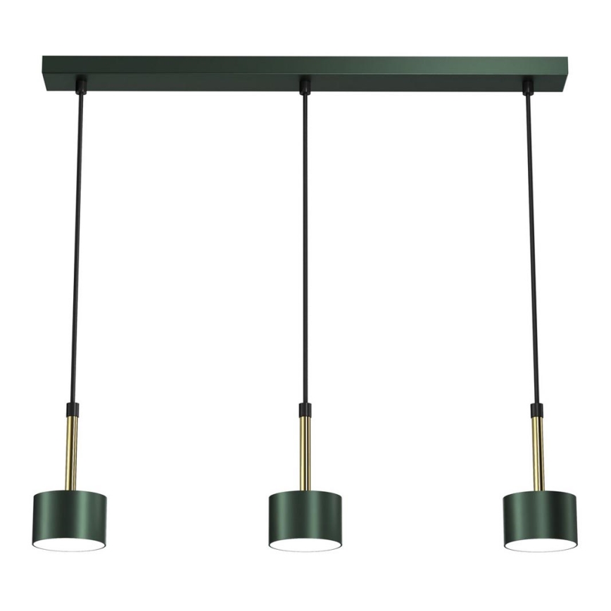 Lampadario su corda ARENA 3xGX53/11W/230V verde/oro