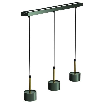 Lampadario su corda ARENA 3xGX53/11W/230V verde/oro