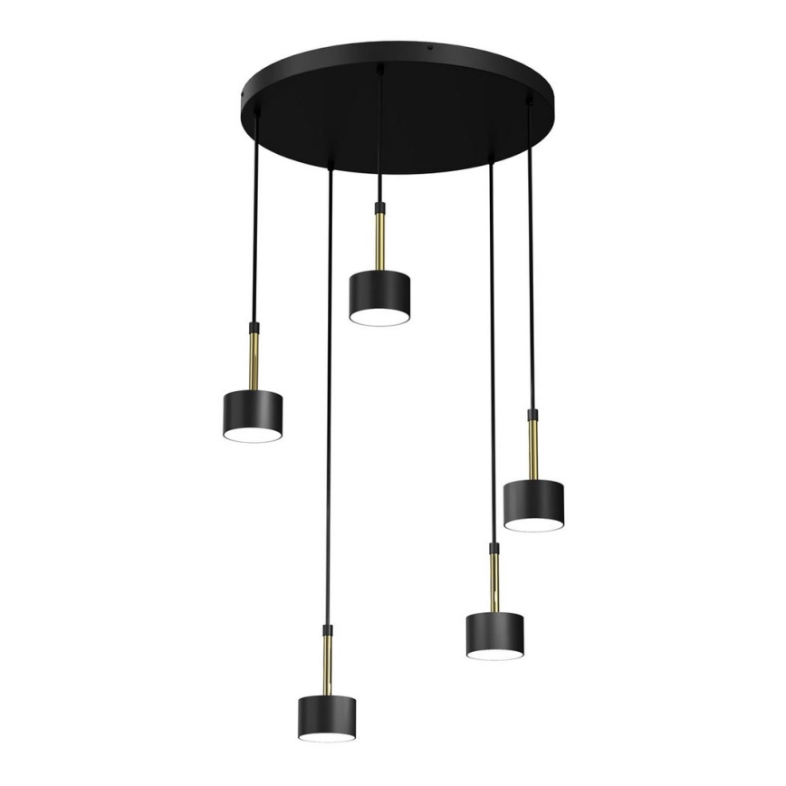 Lampadario su corda ARENA 5xGX53/11W/230V nero/oro