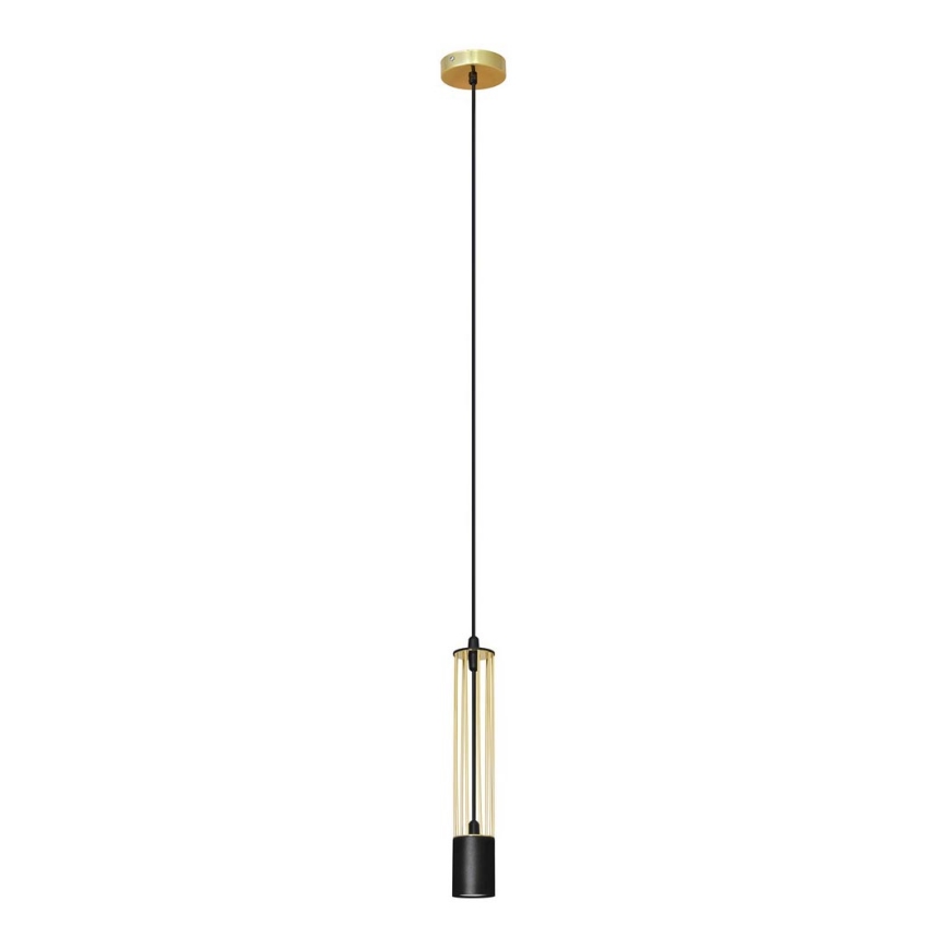 Lampadario su corda BARS 1xGU10/20W/230V dorato/nero