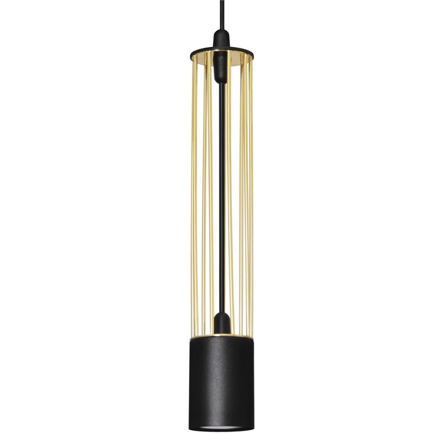 Lampadario su corda BARS 1xGU10/20W/230V dorato/nero