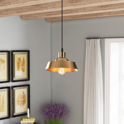 Lampadario su corda BERCESTE 1xE27/40W/230V oro