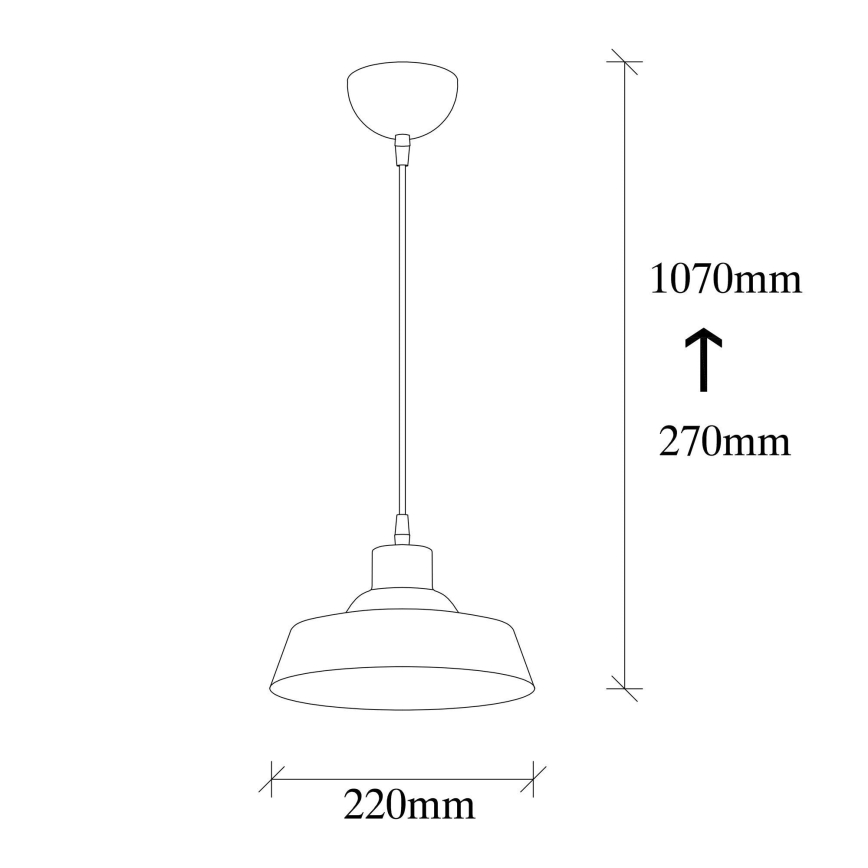 Lampadario su corda BERCESTE 1xE27/40W/230V oro