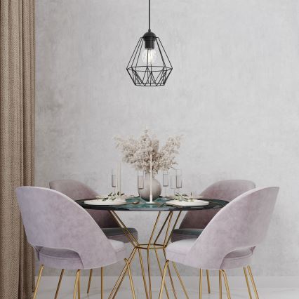 Lampadario su corda BERGEN 1xE27/60W/230V nero