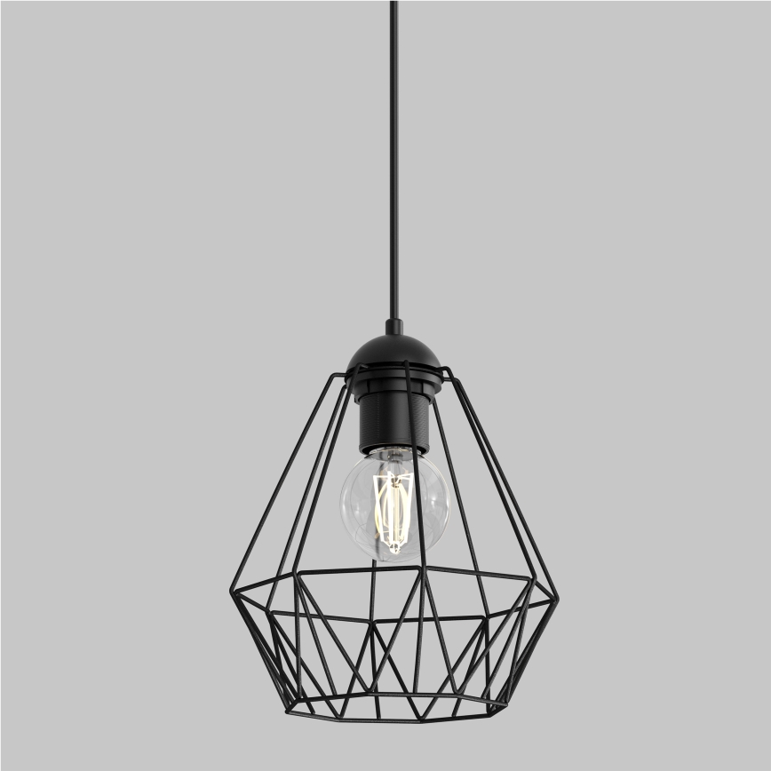 Lampadario su corda BERGEN 1xE27/60W/230V nero