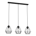 Lampadario su corda BERGEN 3xE27/60W/230V nero