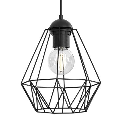 Lampadario su corda BERGEN 3xE27/60W/230V nero