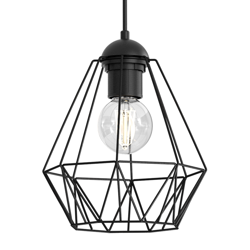 Lampadario su corda BERGEN 3xE27/60W/230V nero