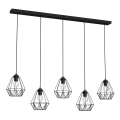 Lampadario su corda BERGEN 5xE27/60W/230V nero