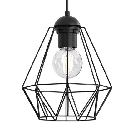 Lampadario su corda BERGEN 5xE27/60W/230V nero