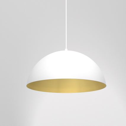 Lampadario su corda BETA 1xE27/60W/230V d. 35 cm bianco