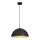 Lampadario su corda BETA 1xE27/60W/230V d. 35 cm nero