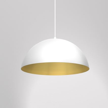 Lampadario su corda BETA 1xE27/60W/230V d. 45 cm bianco