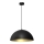 Lampadario su corda BETA 1xE27/60W/230V d. 45 cm nero