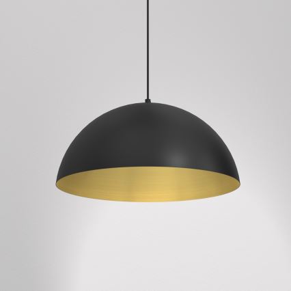 Lampadario su corda BETA 1xE27/60W/230V d. 45 cm nero