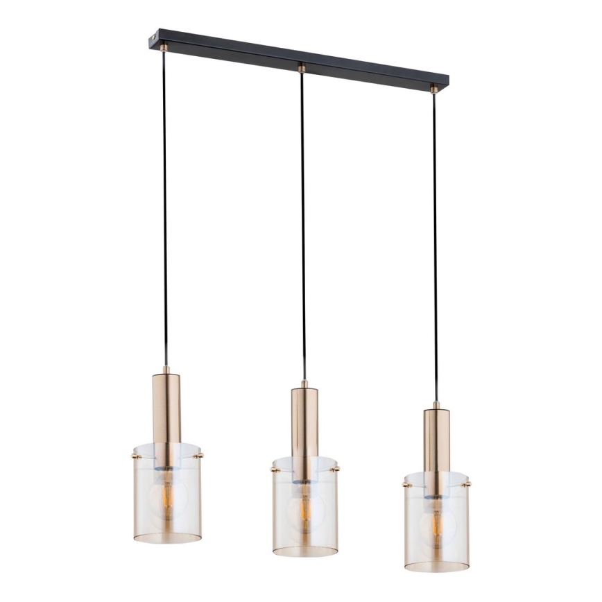 Lampadario su corda CELIA 3xE27/60W/230V oro