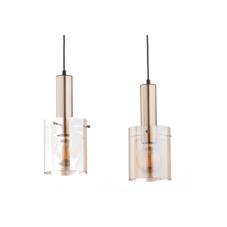Lampadario su corda CELIA 3xE27/60W/230V oro
