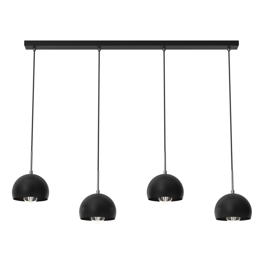 Lampadario su corda  COOL 4xE27/60W/230V nero