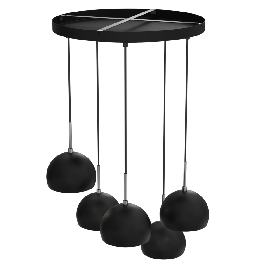 Lampadario su corda  COOL 5xE27/60W/230V nero