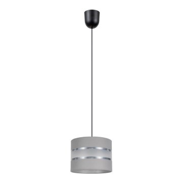 Lampadario su corda CORAL 1xE27/60W/230V d. 20 cm grigio