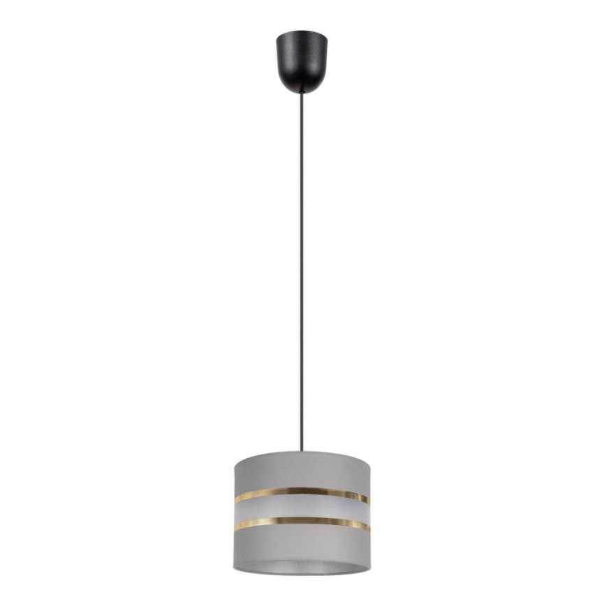 Lampadario su corda CORAL 1xE27/60W/230V d. 20 cm grigio