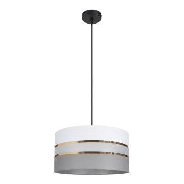 Lampadario su corda   CORAL 1xE27/60W/230V d. 40 cm bianco/grigio