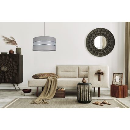 Lampadario su corda CORAL 1xE27/60W/230V d. 40 cm grigio