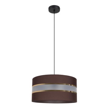 Lampadario su corda  CORAL 1xE27/60W/230V d. 40 cm marrone