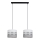 Lampadario su corda CORAL 2xE27/60W/230V bianco/grigio