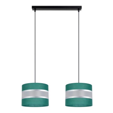 Lampadario su corda   CORAL 2xE27/60W/230V verde