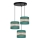 Lampadario su corda  CORAL 3xE27/60W/230V verde