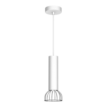 Lampadario su corda DANTE 1xGU10/25W/230V argento/cromo lucido