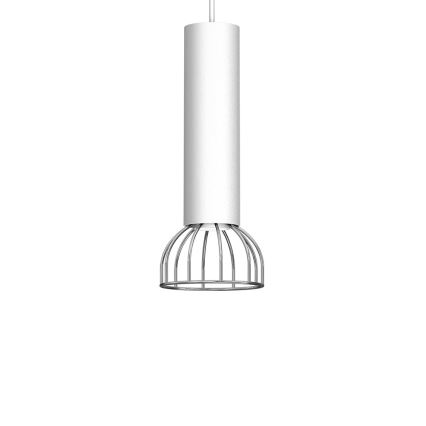 Lampadario su corda DANTE 1xGU10/25W/230V argento/cromo lucido