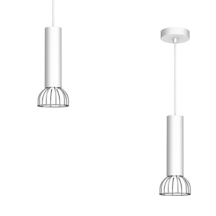 Lampadario su corda DANTE 1xGU10/25W/230V argento/cromo lucido