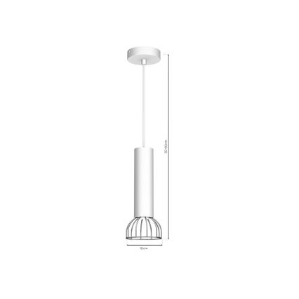 Lampadario su corda DANTE 1xGU10/25W/230V argento/cromo lucido